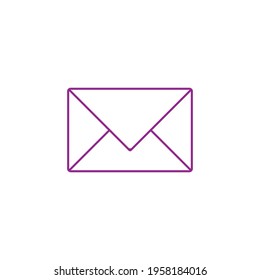 Email envelope line icon for web template and app. envelope icon or logo isolated sign symbol vector illustration