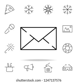 email, envelope, mail icon. christmas icons universal set for web and mobile