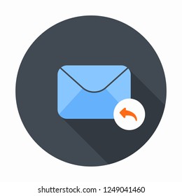 Email envelope mail message reply icon. Vector Flat illustration