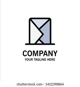 Email, Envelope, Mail, Message, Sent Business Logo Template. Flat Color