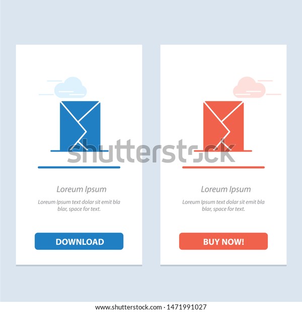 Email, Envelope, Mail, Message,\
Sent  Blue and Red Download and Buy Now web Widget Card\
Template