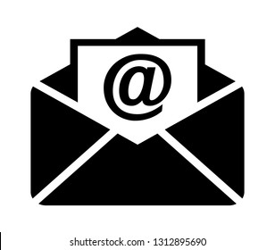 An email envelope with a message isolated on a white background
