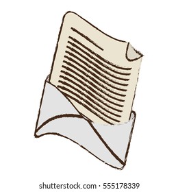 email envelope message letter sketch vector illustration eps 10
