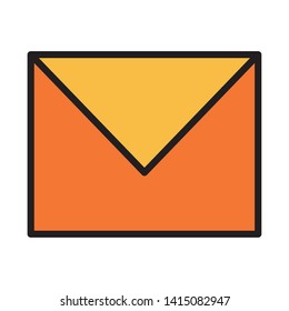 email envelope message on white background vector illustration