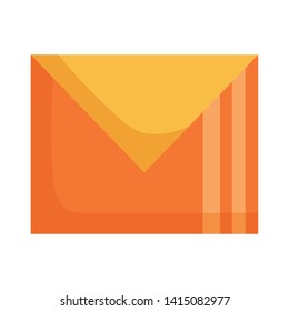 email envelope message on white background vector illustration