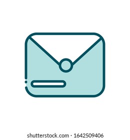 email envelope message social media line and fill vector illustration