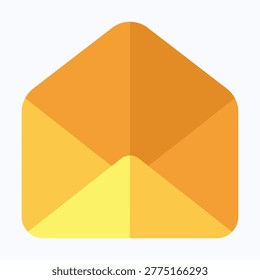 Email Envelope Message Vector Icon, Isolated Flat Style Vector Icon