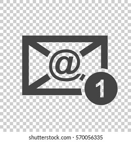 Email envelope message. Vector illustration in flat style on isolated background.