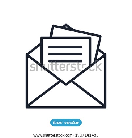 Email envelope office icon. Email envelope for workspace and workplace symbol vector illustration.