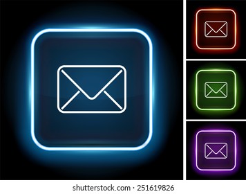 Email Envelope on  Color Square Buttons