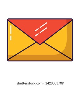 email envelope on white background vector illustration