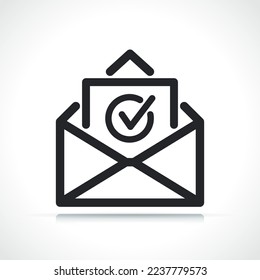 email envelope open with ckeckmark