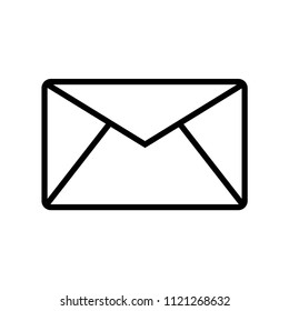 Email envelope outline shape with rounded corners icon vector icon. Simple element illustration. Email envelope outline shape with rounded corners symbol design. Can be used for web and mobile.