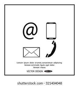 e-mail, envelope, phone