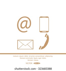 e-mail, envelope, phone