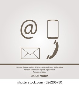 e-mail, envelope, phone