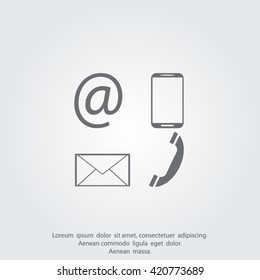 e-mail, envelope, phone