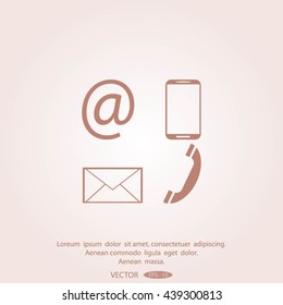 e-mail, envelope, phone