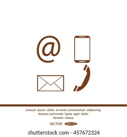 e-mail, envelope, phone
