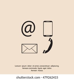 e-mail, envelope, phone