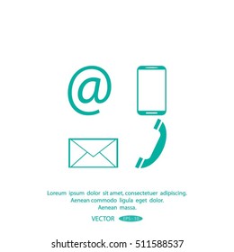 e-mail, envelope, phone