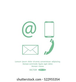 e-mail, envelope, phone