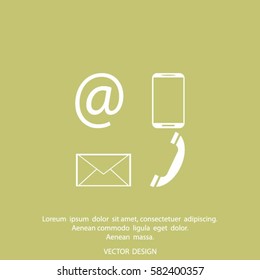 e-mail envelope, phone set