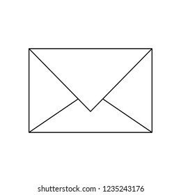 Email envelope symbol black and white