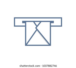 Email envelope through mailbox. Either sending or receiving. Vector icon design