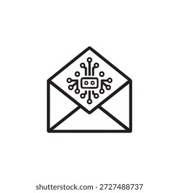 E-Mail-Umschlag Warnzeichen Symbol für Vorsicht und wichtige Nachricht voraus