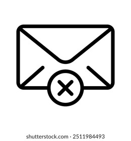email error icons. for mobile concept and web design color editable