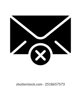 ícones de erro de e-mail. para conceito móvel e cor de design da web editável