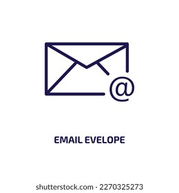 email evelope icon from user interface collection. Thin linear email evelope, send, email outline icon isolated on white background. Line vector email evelope sign, symbol for web and mobile