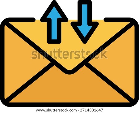 Email Exchange Icon: Send and Receive Message