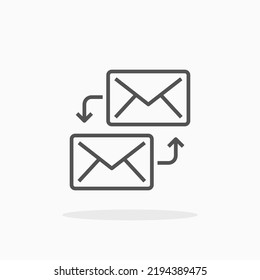 Email Exchange line icon. Editable stroke and pixel perfect. Can be used for digital product, presentation, print design and more.
