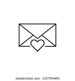 email favorite message outline icon. Signs and symbols can be used for web, logo, mobile app, UI, UX