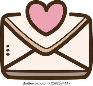 Email favorite vector doodle illustration and graphic