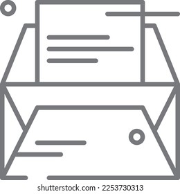 Email Feedback icon with black outline style