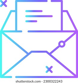 Email Feedback icon with blue duotone style. contact, message, mail, address, communication, letter, chat. Vector illustration