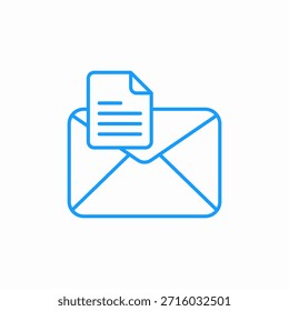 Correo electrónico con el archivo adjunto Icono Signo Vector