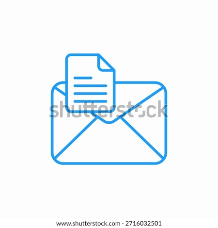 email with file attached icon sign vector