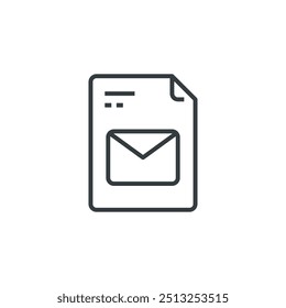 Email File icon, vector illustration