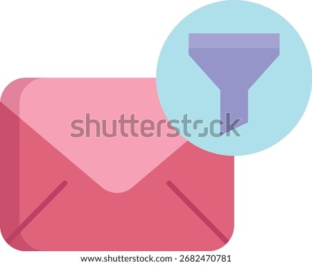 email filter flat icon design