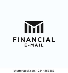 email finance logo design vector silhouette illustration