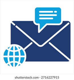 E-Mail Flat Blue Icon Style