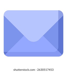 Email flat color icon. Simple vector icon design in flat color style. Editable vector format