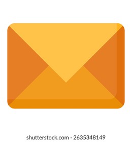 Email flat color icon. Simple vector icon design in flat color style. Editable vector format