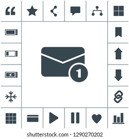Email flat design illustration. Simple vector icon.