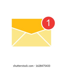 Email flat icon design vector illustration