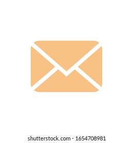 Email flat icon. Message vector illustration, Outline envelope sign isolated on the white background